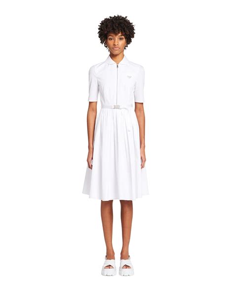 prada white poplin dress|White Poplin Mini.